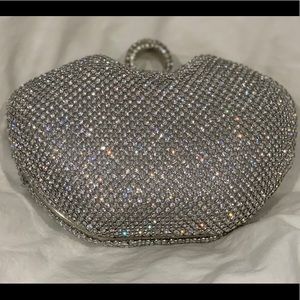 Silver Rhinestone Clutch
